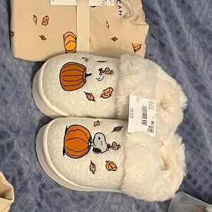 AE peanuts snoopy fall slippers